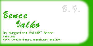 bence valko business card